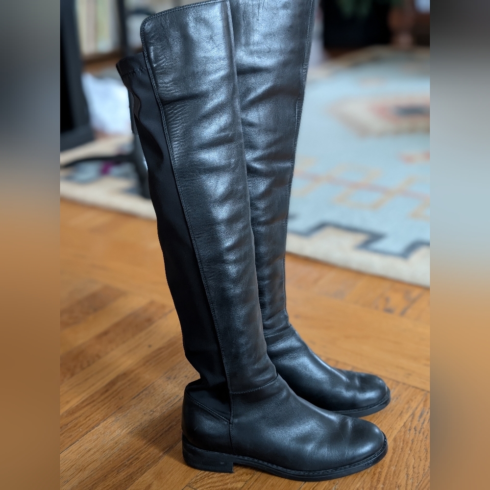 Blondo Black Leather Over the Knee Boots Size 7.5